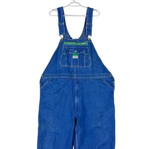 Liberty Bib Overalls Mens 46x28 Blue Denim Workwear Utility 100% Cotton
